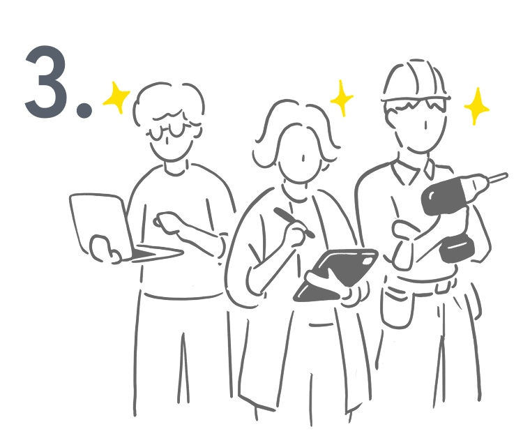 彩朝スタイルの選ばれる理由③
デザインから施工まで一貫して行う