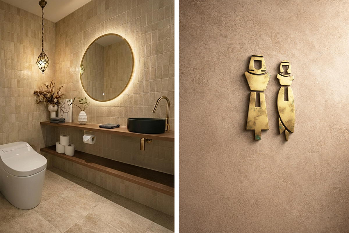 愛知の空き家リノベーション　パン屋の店内デザイン　トイレ