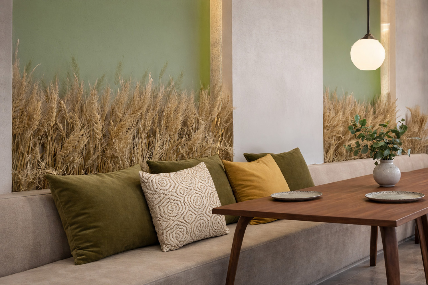 パン屋の店内デザイン　客席　愛知の空き家リノベーション